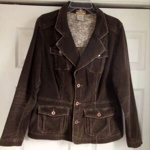 Distressed Brown Courduroy Blazer